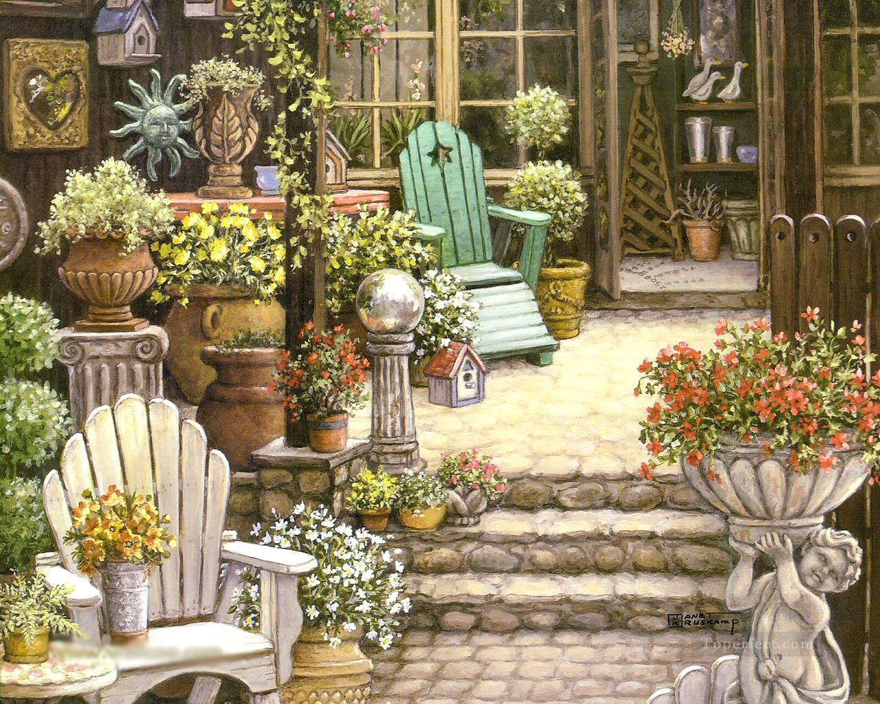 miss trawicks garden shop Oil Paintings